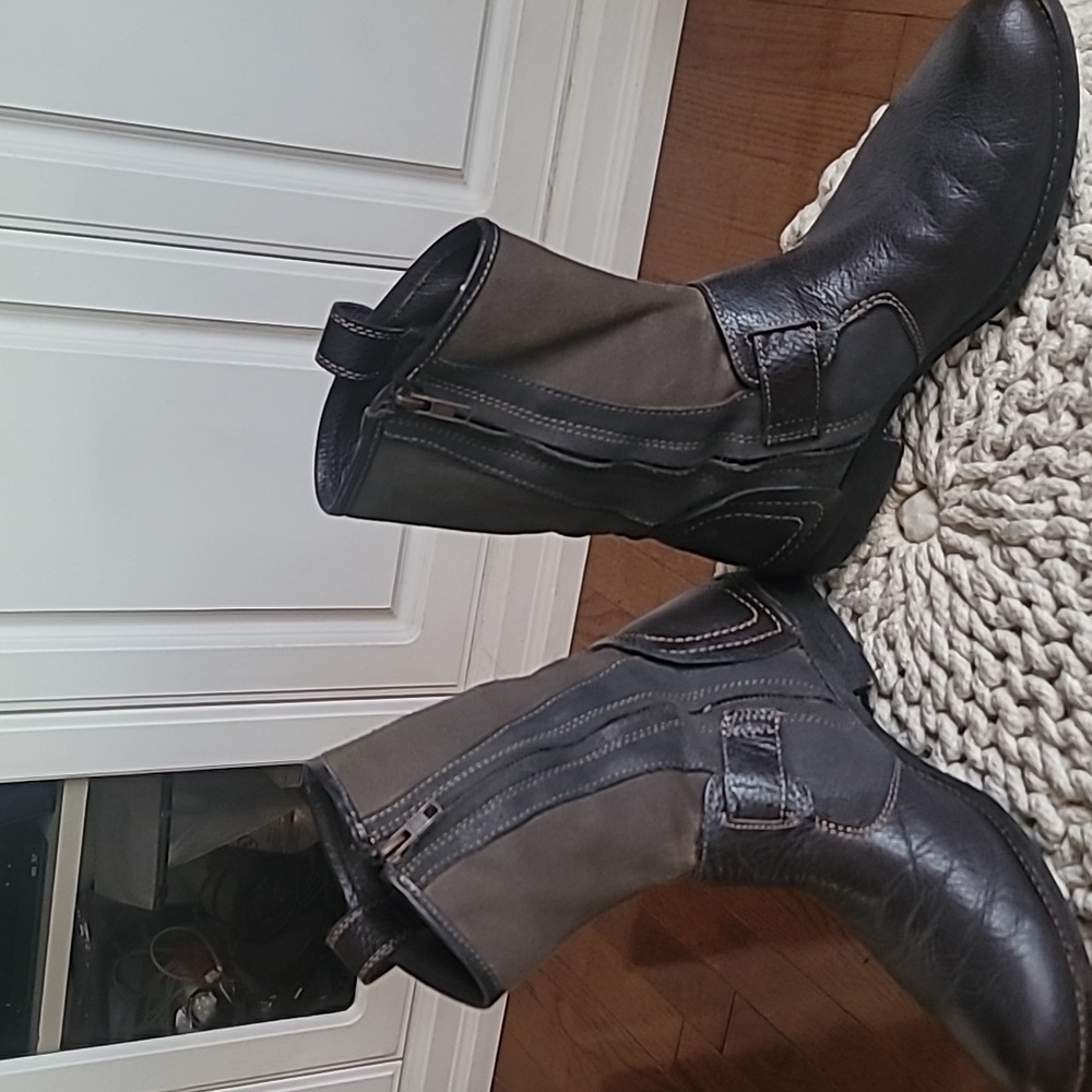 Replay Leather Canvas Boots
